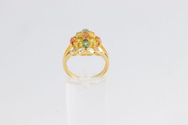 Ring in Sterlingsilber vergoldet  mit Saphir und Weißtopas – Bild 7