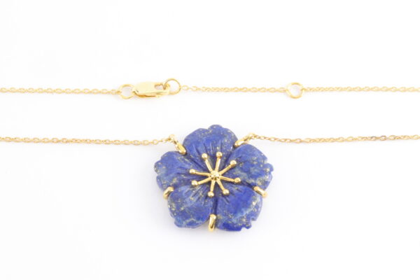 Collier in Sterlingsilber vergoldet mit Lapislazuli – Bild 3