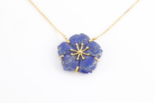 Collier in Sterlingsilber vergoldet mit Lapislazuli