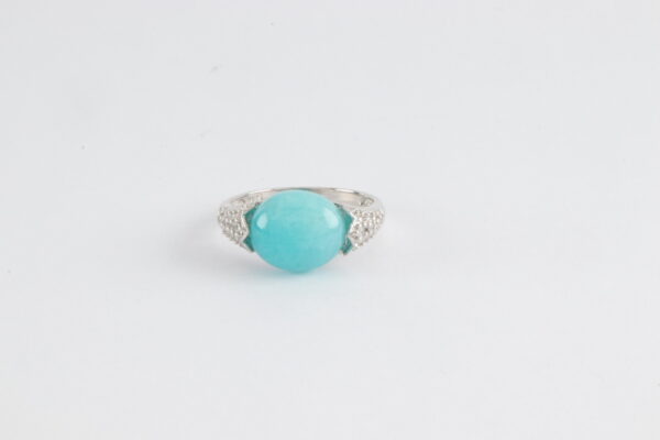 Ring in Sterlingsilber mit Amazonit und Zirkonia – Bild 7
