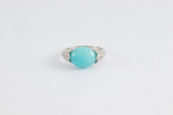 Ring in Sterlingsilber mit Amazonit und Zirkonia – Bild 8