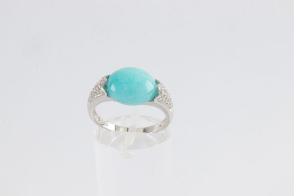 Ring in Sterlingsilber mit Amazonit und Zirkonia – Bild 9