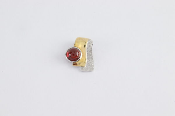 Schmuckset z.Teil vergoldet mit Granat – Bild 2