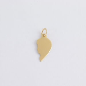 halbes Herz in Gelbgold