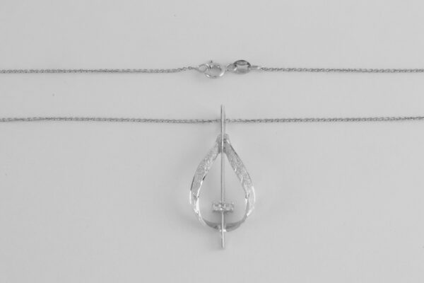 Silber Collier  mit klaren Zirkonia – Bild 6