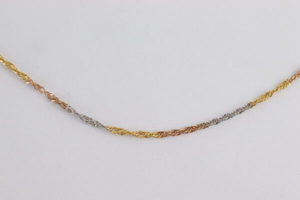 feine Kette in Tricolor  in in Gold – Bild 2