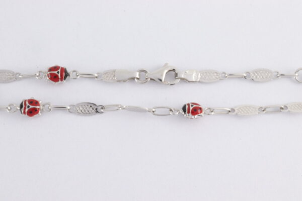 Armband in Weißgold mit Marienkäfer – Bild 3