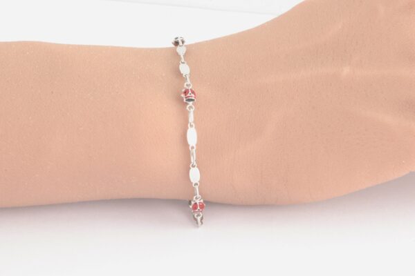 Armband in Weißgold mit Marienkäfer – Bild 5