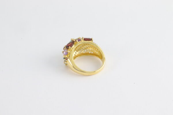 sehr schöner Ring in Sterlingsilber vergoldet mit Diamant – Bild 2