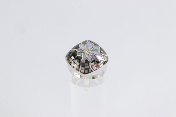Ring in Sterlingsilber mit Pauamuschelbild – Bild 2
