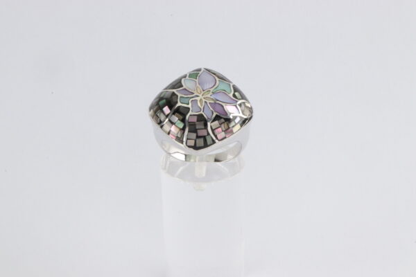 Ring in Sterlingsilber mit Pauamuschelbild