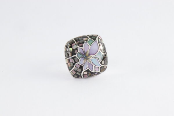 Ring in Sterlingsilber mit Pauamuschelbild – Bild 5