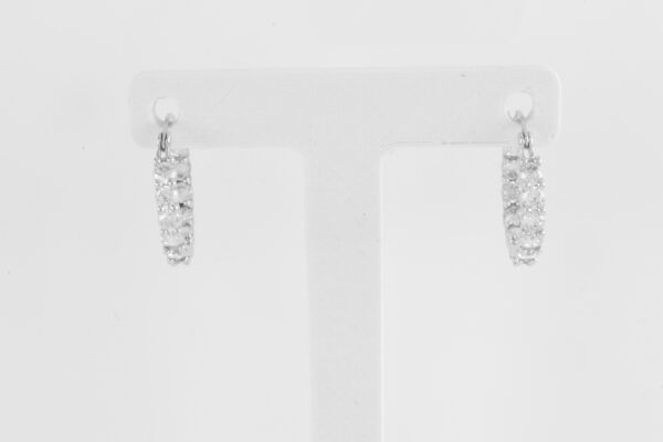 Creolen in Sterlingsilber  mit Zirkonia-Steinen – Bild 3