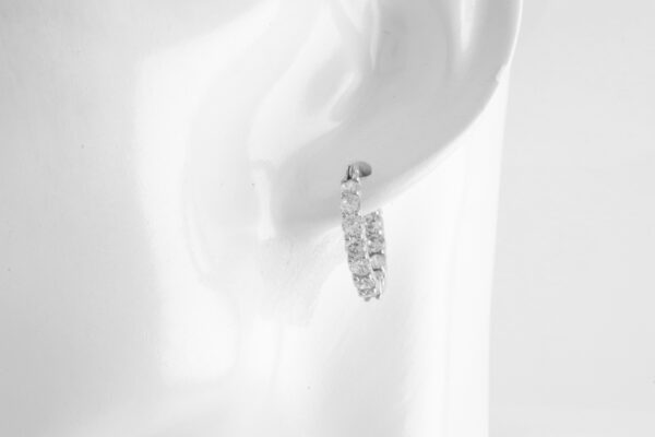 Creolen in Sterlingsilber  mit Zirkonia-Steinen – Bild 6