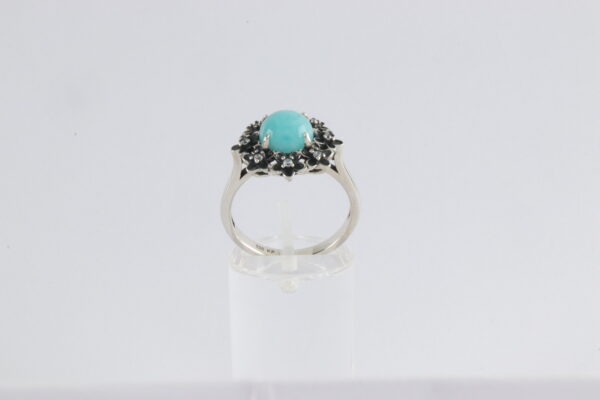 feiner Ring in Sterlingsilber mit Amazonit und Zirkonia – Bild 7