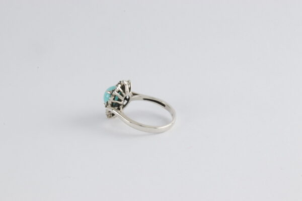 feiner Ring in Sterlingsilber mit Amazonit und Zirkonia – Bild 2