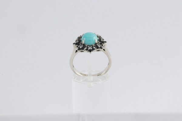 feiner Ring in Sterlingsilber mit Amazonit und Zirkonia – Bild 5