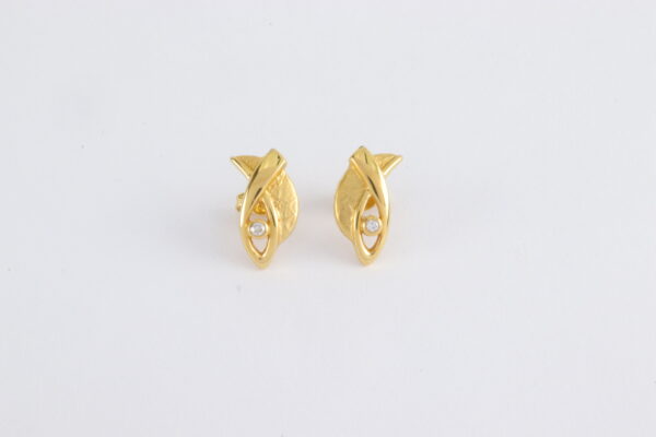 Ohrstecker in Gelbgold mit Zirkonia