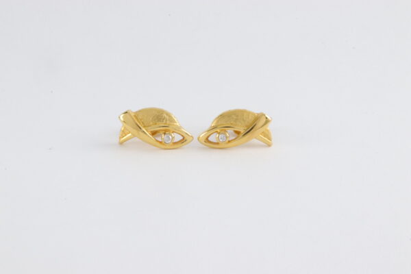 Ohrstecker in Gelbgold mit Zirkonia – Bild 4