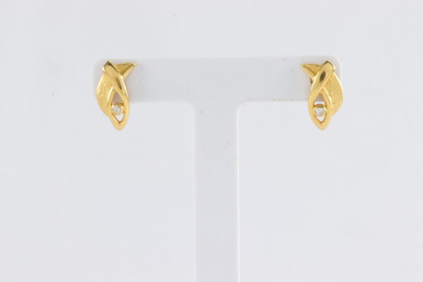 Ohrstecker in Gelbgold mit Zirkonia – Bild 5