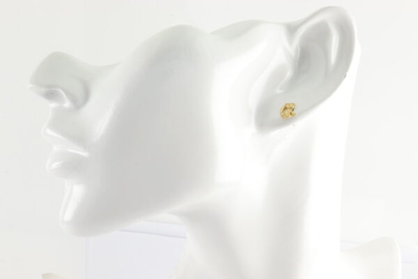 Ohrstecker in Gelbgold -kleine Katze – Bild 4
