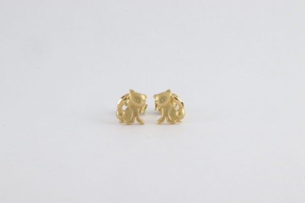Ohrstecker in Gelbgold -kleine Katze