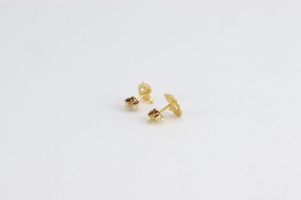 Ohrstecker in Gelbgold -kleine Katze – Bild 7