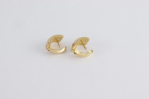 tolle Ohrstecker in Gelbgold mit Weißgold – Bild 2