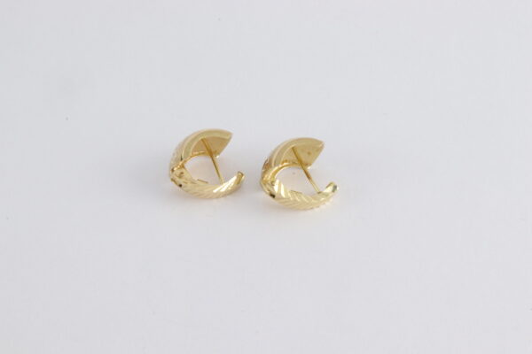 tolle Ohrstecker in Gelbgold mit Weißgold – Bild 3