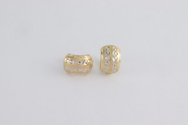 tolle Ohrstecker in Gelbgold mit Weißgold