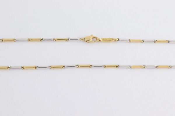 feines Collier in Weißgold und Gelbgold – Bild 4