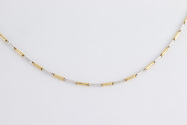 feines Collier in Weißgold und Gelbgold – Bild 3