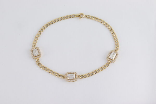 wunderschönes Armband in Gelbgold mit Zirkonia – Bild 4