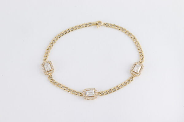 wunderschönes Armband in Gelbgold mit Zirkonia