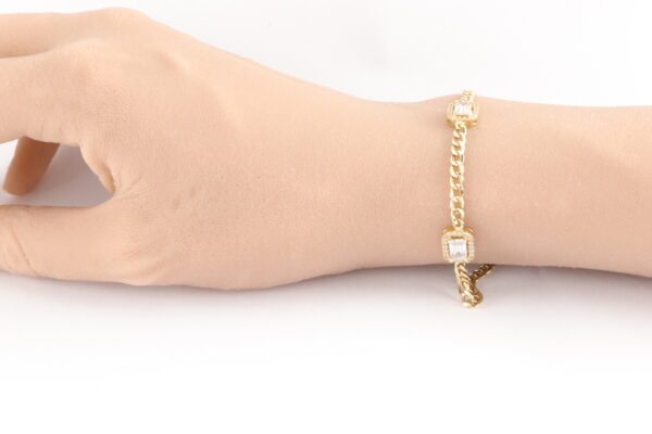 wunderschönes Armband in Gelbgold mit Zirkonia – Bild 6