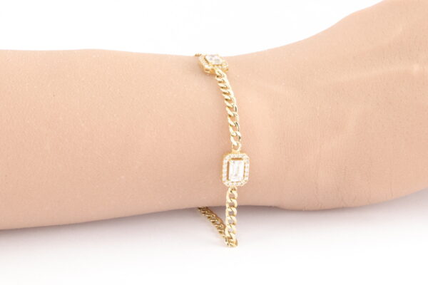 wunderschönes Armband in Gelbgold mit Zirkonia – Bild 8