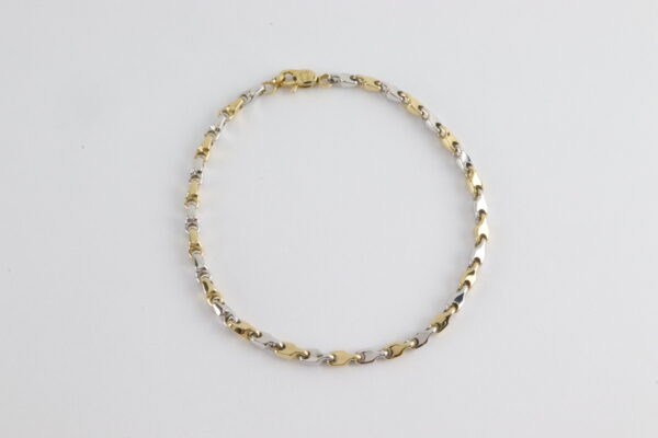 wunderschönes Armband in Weißgold und Gelbgold – Bild 4