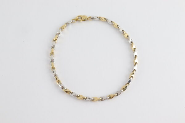 wunderschönes Armband in Weißgold und Gelbgold – Bild 5