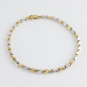 wunderschönes Armband in Weißgold und Gelbgold