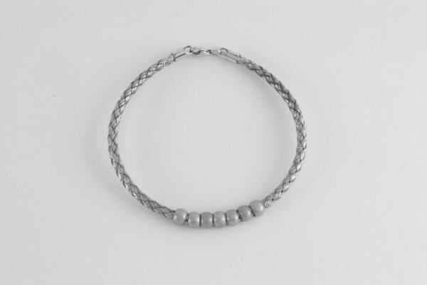 Armband in Sterlingsilber mattiert – Bild 3
