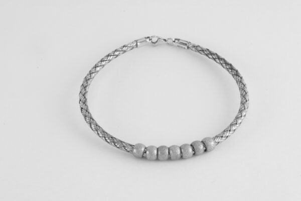 Armband in Sterlingsilber mattiert