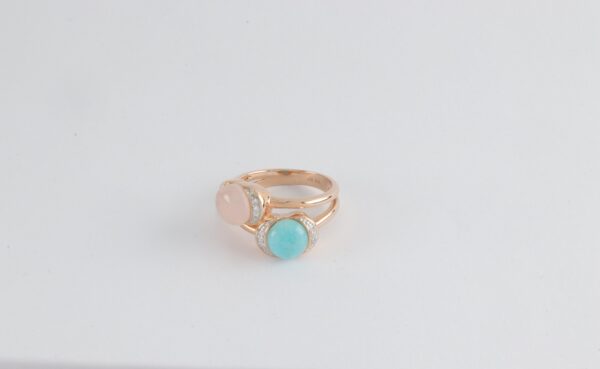 feiner Ring in Sterlingsilber vergoldet