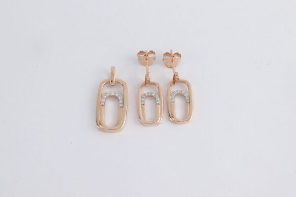 feines Schmuckset in Sterlingsilber vergoldet mit Zirkonia – Bild 8