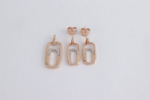 feines Schmuckset in Sterlingsilber vergoldet mit Zirkonia – Bild 9
