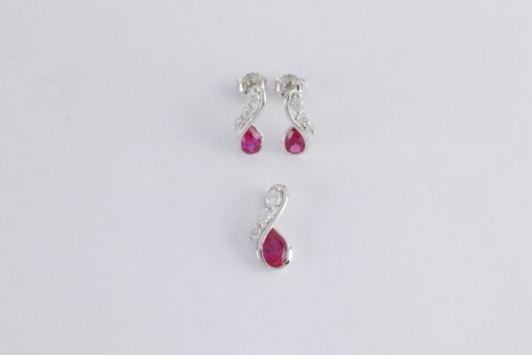 feines Schmuckset in Sterlingsilber mit echten Steinen – Bild 5