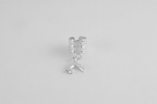Ohrclip in Sterlingsilber mit Delphin – Bild 5