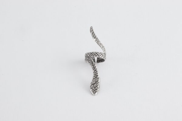 Ohrclip in Sterlingsilber als Schlange