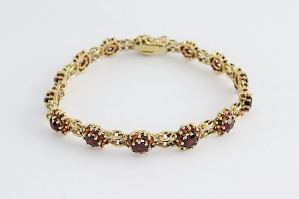 Armband aus Gelbgold mit Granat – Bild 6