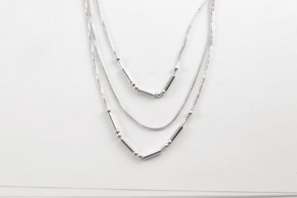 dreireihiges Collier in Sterlingsilber – Bild 6